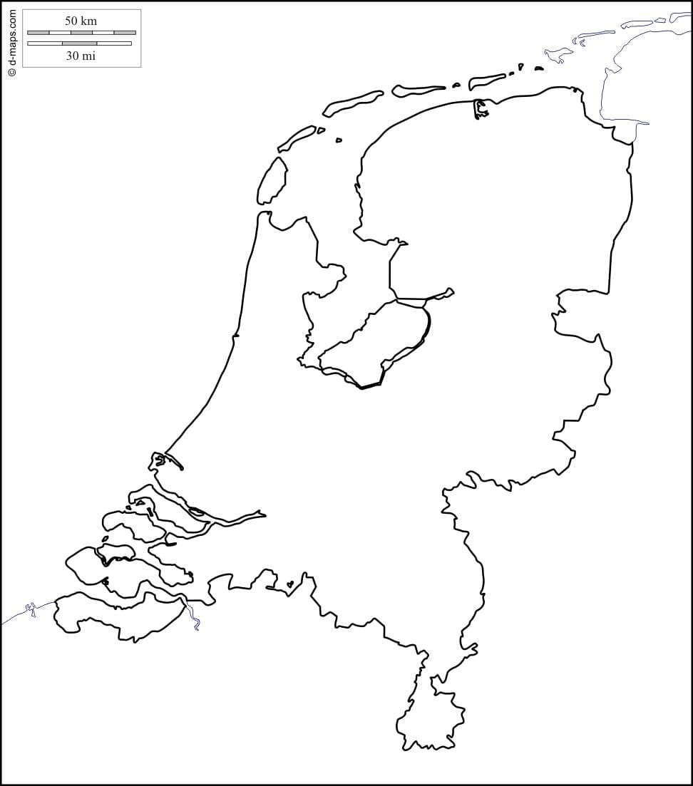 概要地図のオランダ