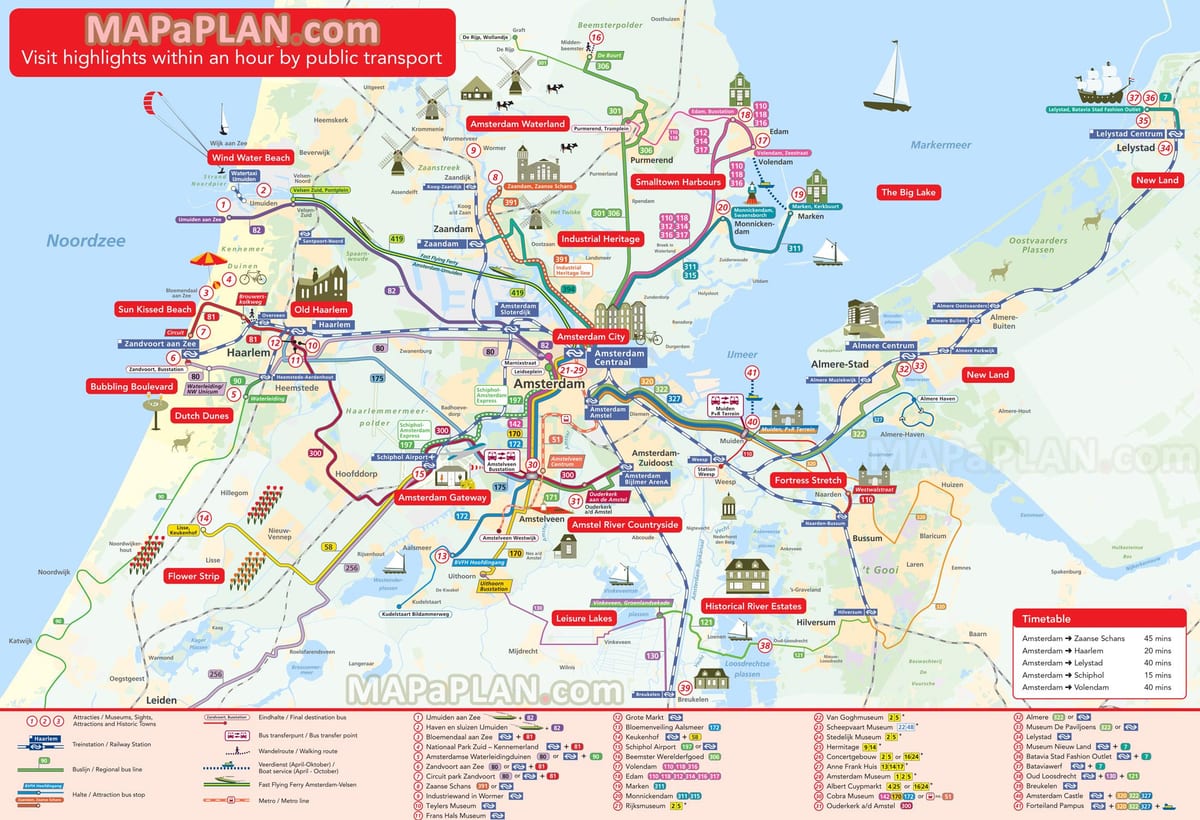 オランダの魅力を地図