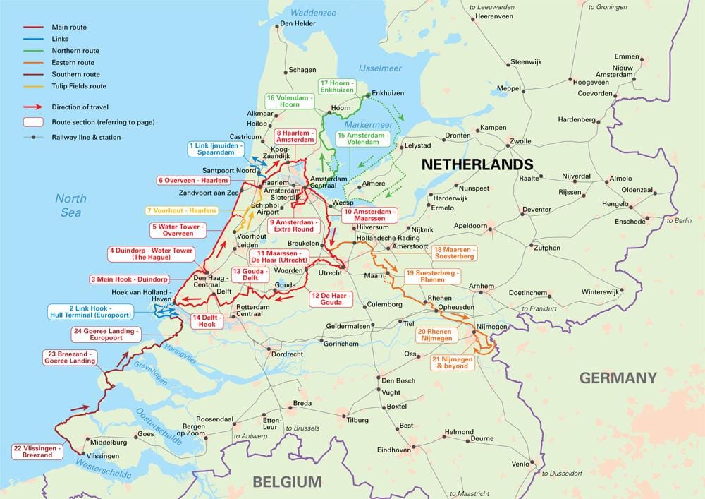 オランダのサイクル路線地図