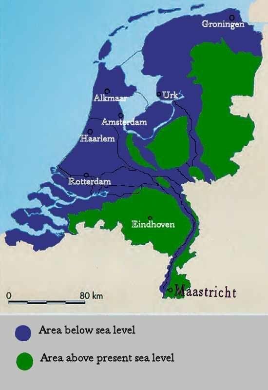 オランダの水の地図