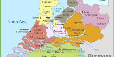 政治地図のオランダ