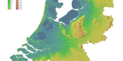 物理地図のオランダ