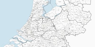 オランダの市町村の地図