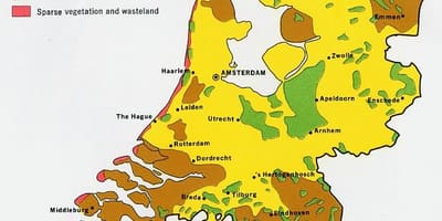 地図のオランダの森林