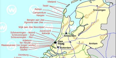 オランダビーチの地図
