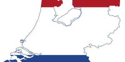 オランダ国旗を地図