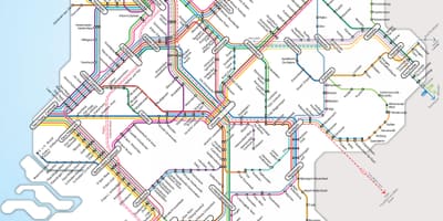 オランダ鉄道ネットワークの地図