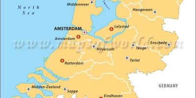 空港オランダの地図