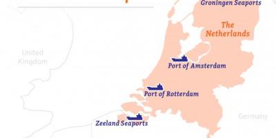 オランダの港湾地図