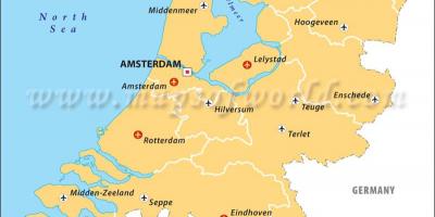 空港オランダの地図